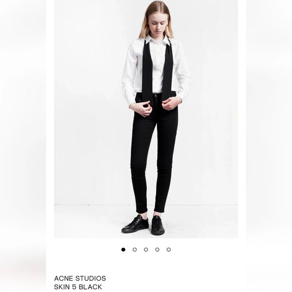 Acne Studios Skin 5 Skinny Jeans Dark Vintage Wash Blue Ankle Length 26 (2) - Picture 7 of 16